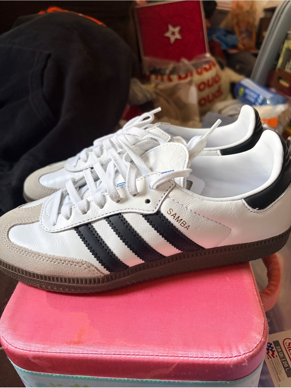 Adidas Samba Classic White Black Suede Sneakers